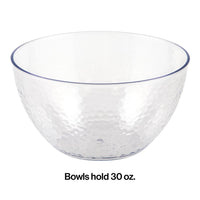 12ct Bulk Clear Pebble 30 oz Plastic Bowls