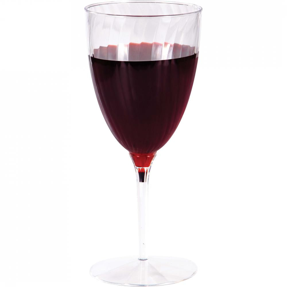96ct Bulk Clear 8 oz Plastic Wine Glasses