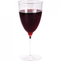 96ct Bulk Clear 8 oz Plastic Wine Glasses