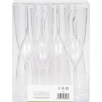 96ct Bulk Clear 6 oz Plastic Champagne Glasses