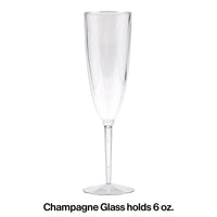 96ct Bulk Clear 6 oz Plastic Champagne Glasses
