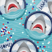 96ct Bulk Shark Party Dinner Plates