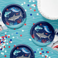 96ct Bulk Shark Party Dessert Plates