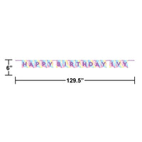 12ct Bulk Tie Dye Party Happy Birthday Banners