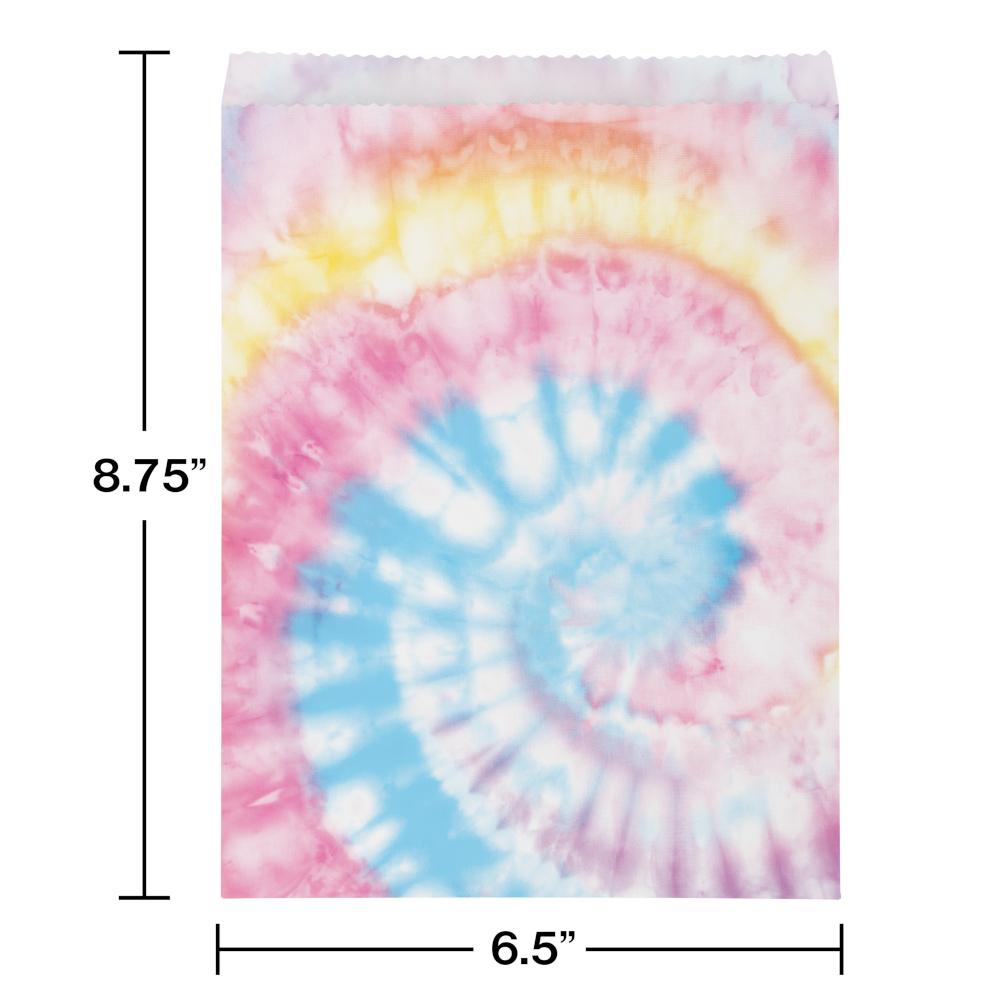 96ct Bulk Tie Dye Party Paper Treat Bags