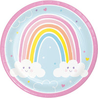 Dinner Plate - Happy Rainbow Party Decoration from Bulk Party Decorations