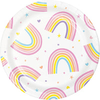 Luncheon Plate - Happy Rainbow Party Decoration from Bulk Party Decorations