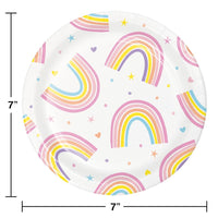 Luncheon Plate - Happy Rainbow Party Decoration from Bulk Party Decorations