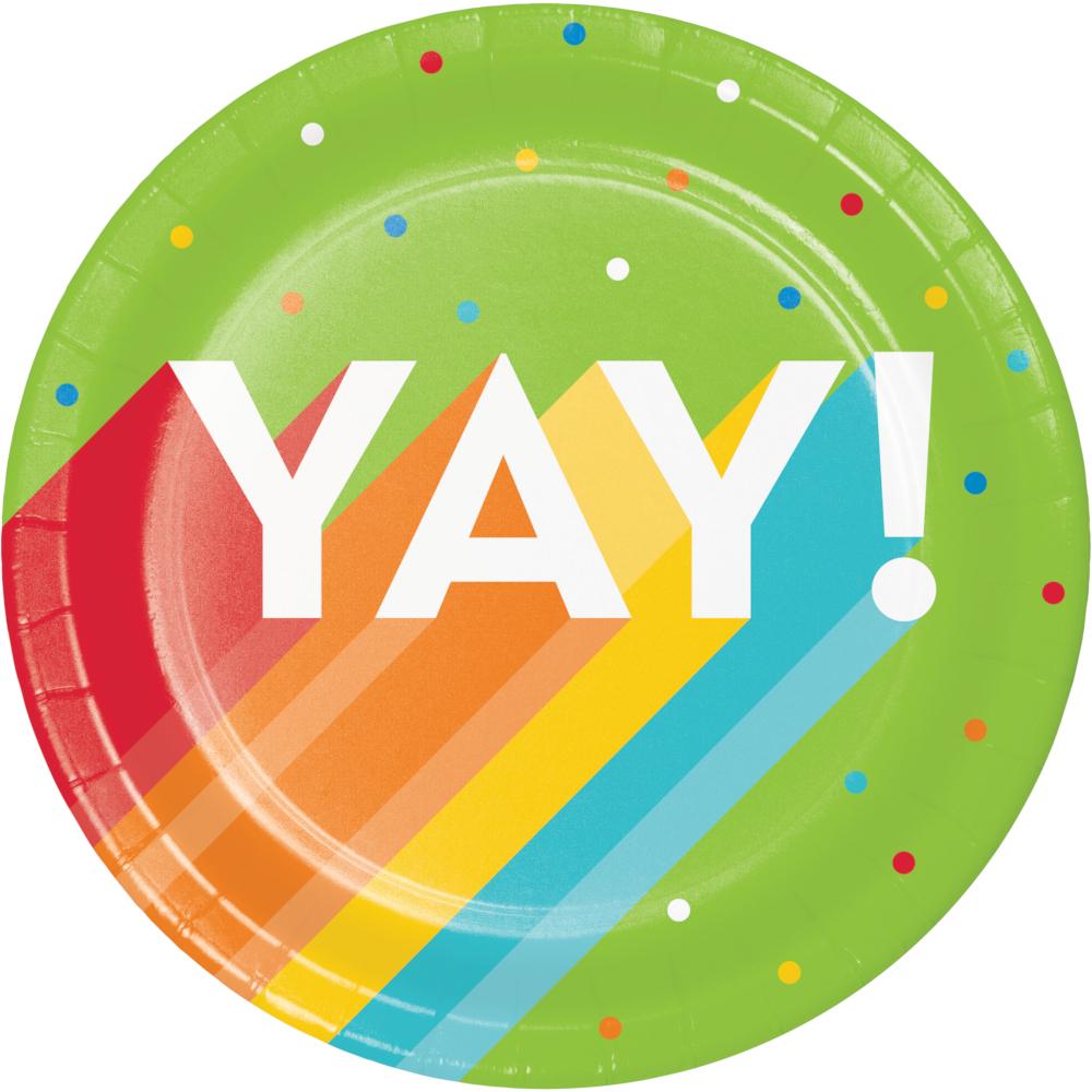 Happy Birthday Bash Dessert Plates (Case of 96) by Creative Converting