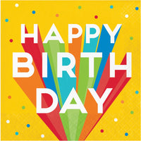 Happy Birthday Bash Paper Luncheon Napkins (Case of 192) by Creative Converting