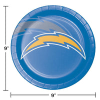 96ct Bulk Los Angeles Chargers Dinner Plates