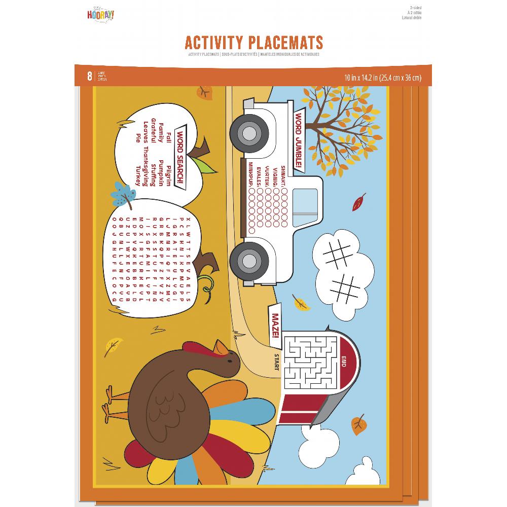 96ct Bulk Fall Fun Activity Placemats