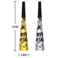 72ct Bulk Silver and Gold Foil Party Horns