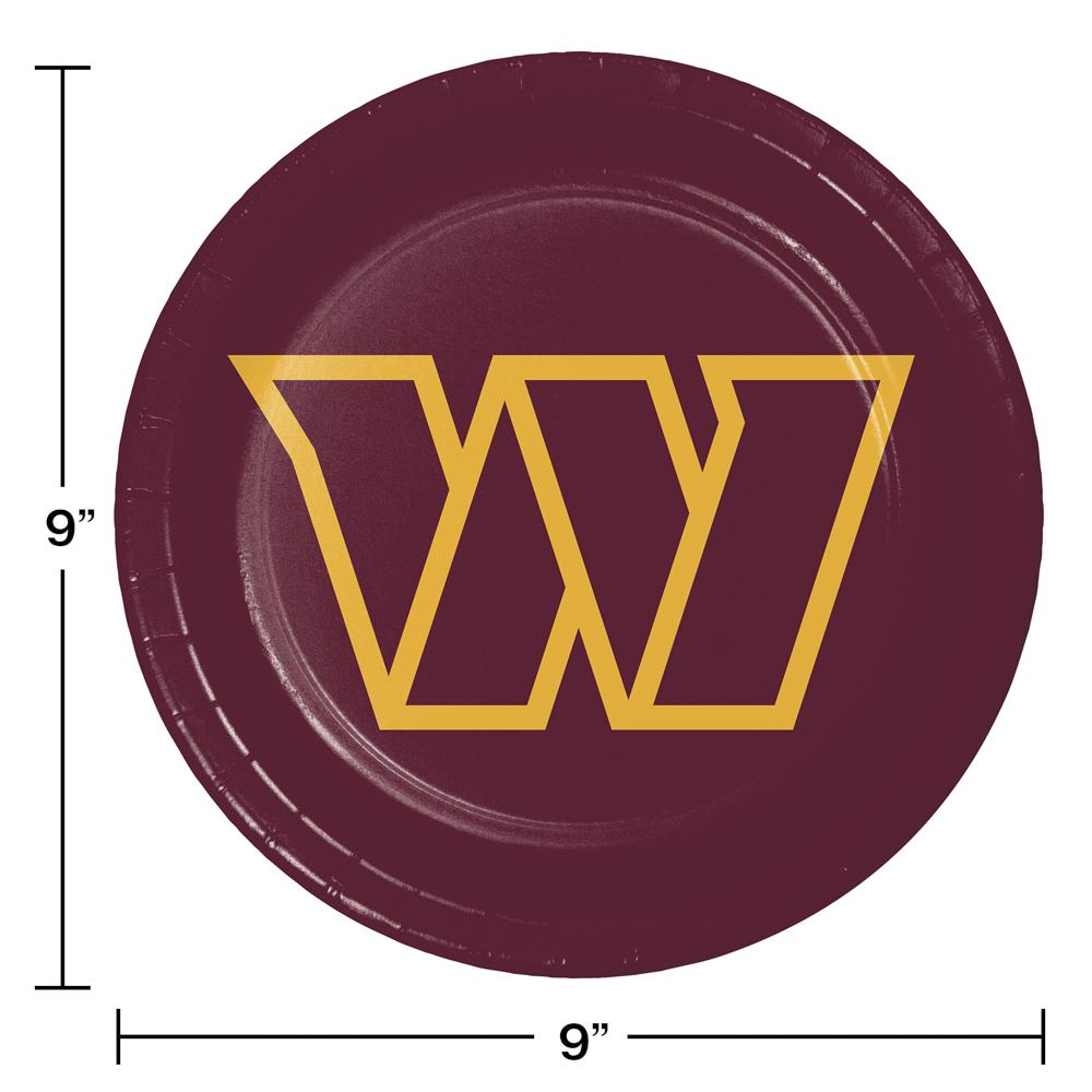 Bulk Case of Washington Commanders 8.75 Inch Dinner Plate