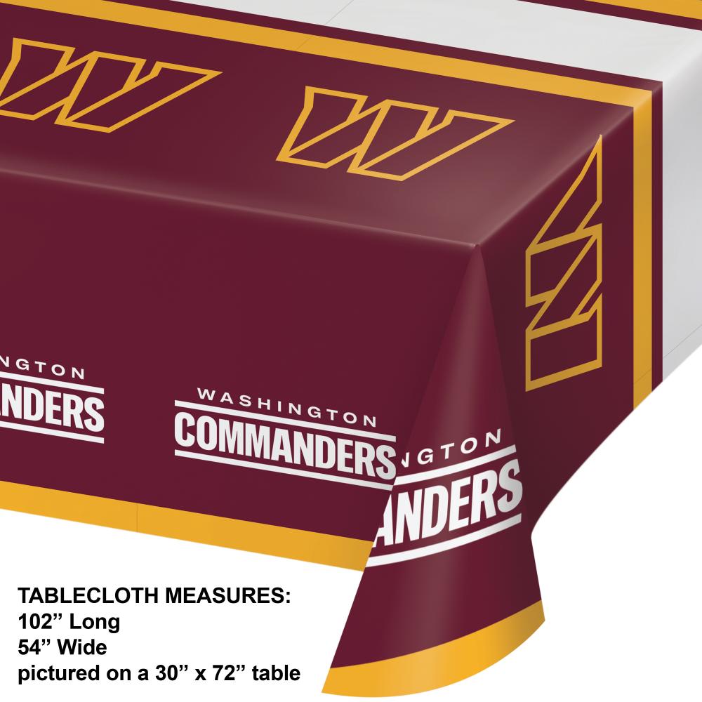 Bulk Case of Washington Commanders Plastic Tablecover