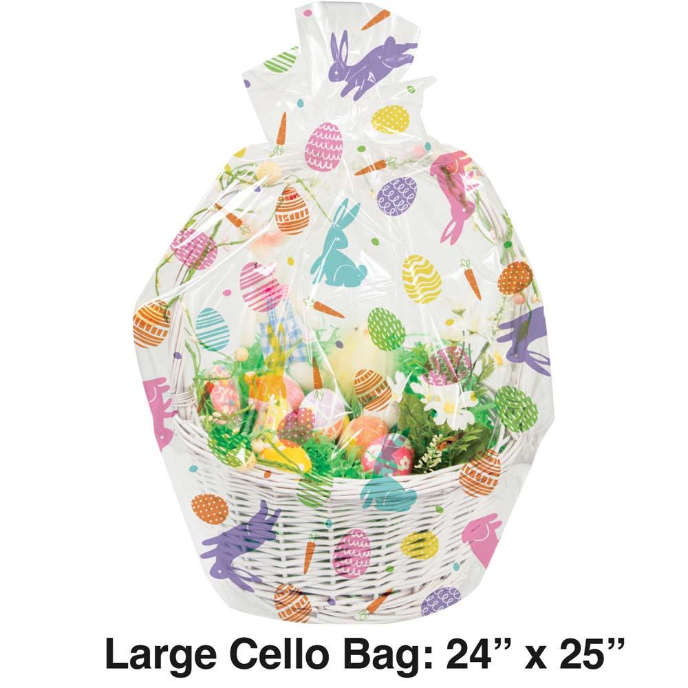 12ct Bulk Easter Bunny and Eggs Easter Basket Bags