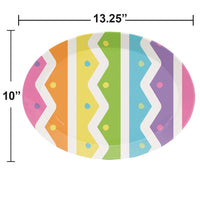 12ct Bulk Bright Easter Egg Oval Plastic Trays