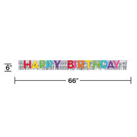 12ct Bulk Happy Birthday Banners with Fringe