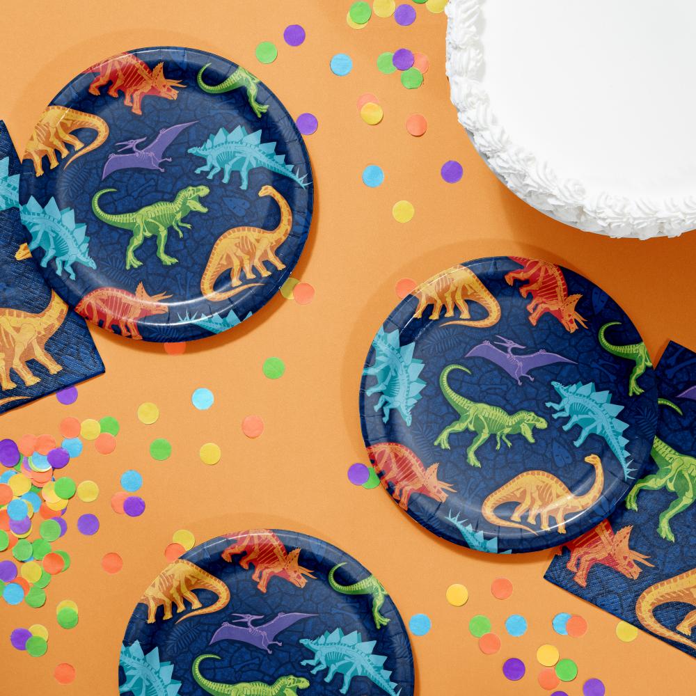 96ct Bulk Dino Dig Dessert Plates