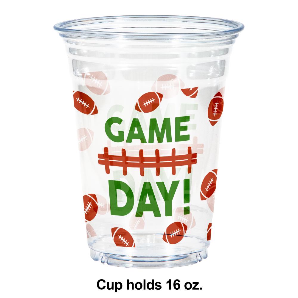 96ct Bulk Football Plastic Cup 16 oz