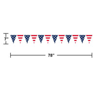 Bulk Case of Patriotic Pennant Banner
