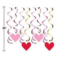 Bulk Case of Val Hearts with Gold Split Dizzy Danglers