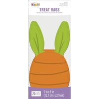 Bulk Case of Easter carrot Cello Bag with Twist Ties