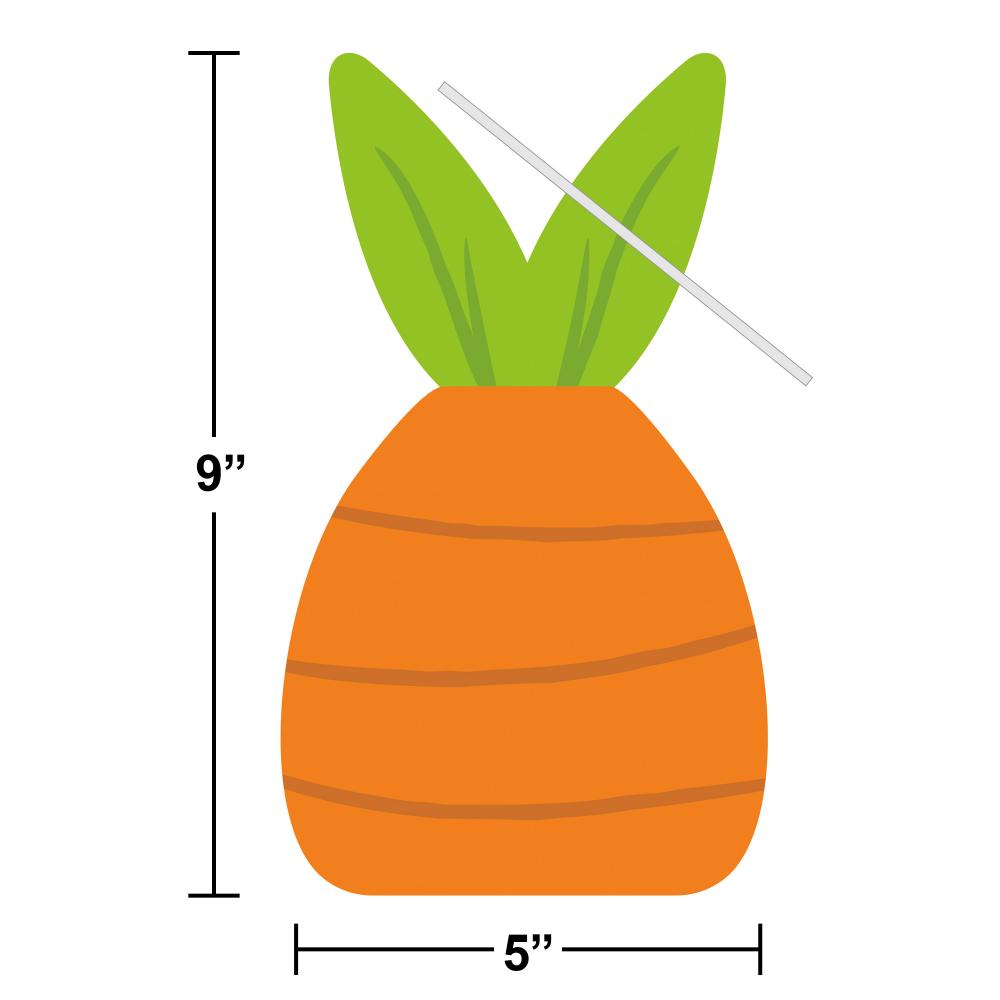 Bulk Case of Easter carrot Cello Bag with Twist Ties