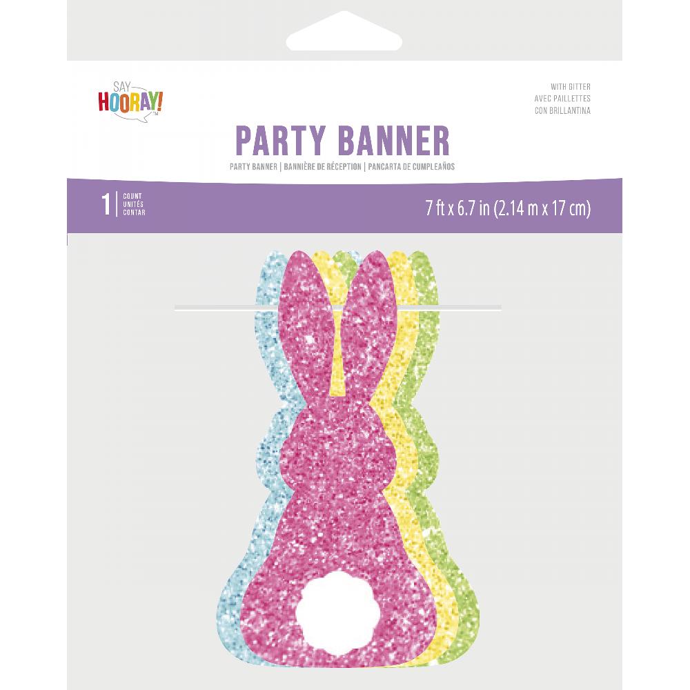 Bulk Case of Bunnies Shaped Banner with Twine
