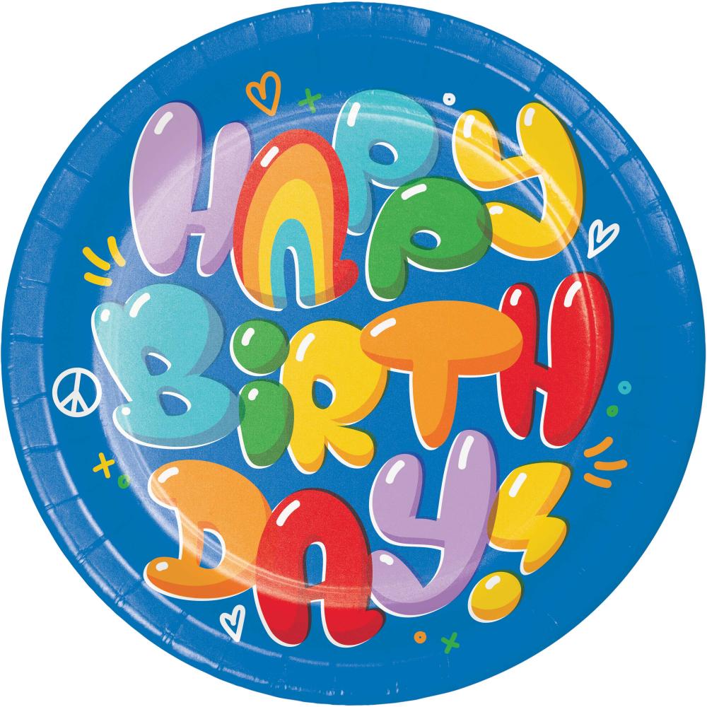 Dinner Plate - Bubbly Birthday Party Decoration from Bulk Party Decorations