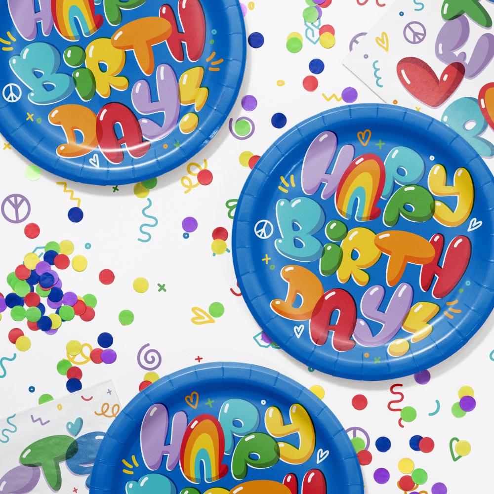 Dinner Plate - Bubbly Birthday Party Decoration from Bulk Party Decorations