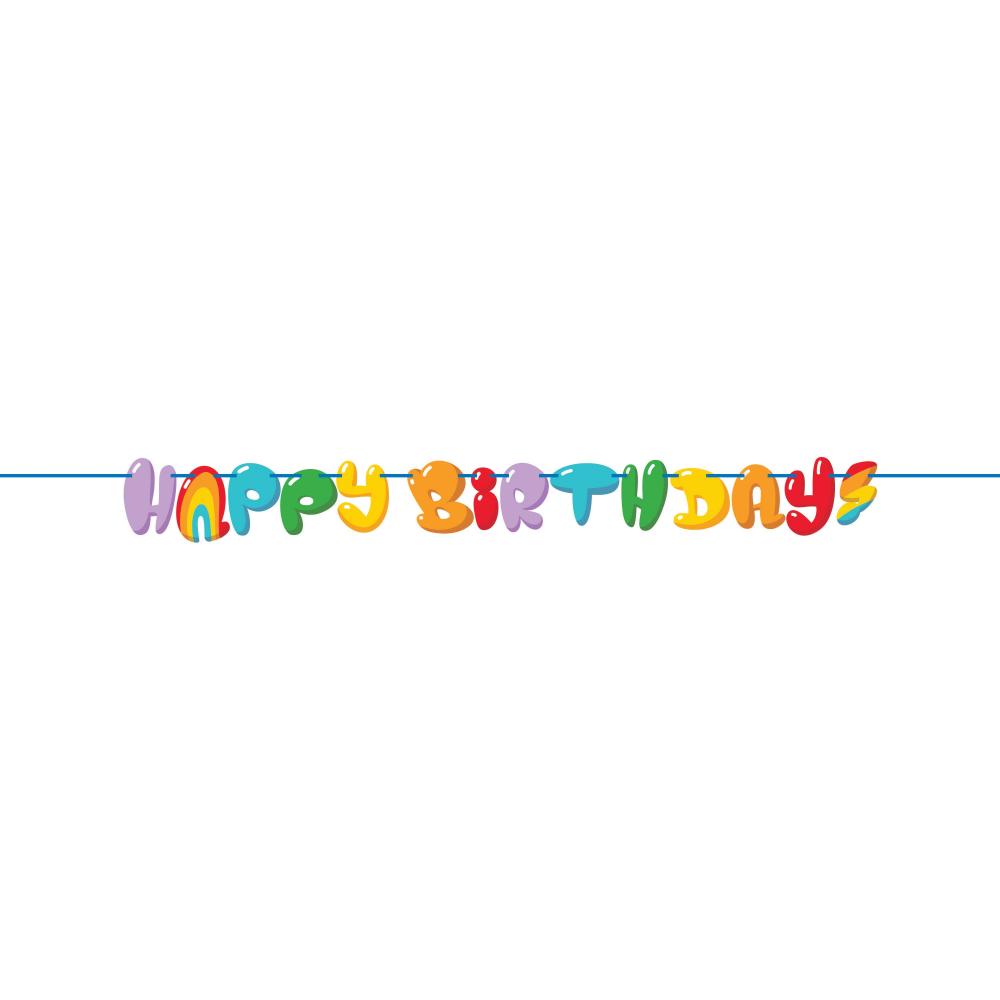Letter Banner - Bubbly Birthday Party Decoration from Bulk Party Decorations