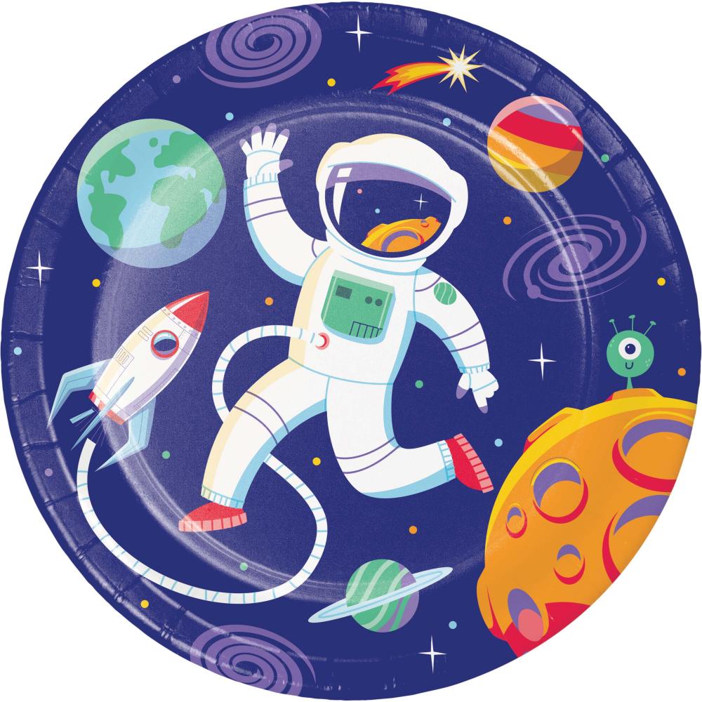 Luncheon Plate - Space Adventures Party Decoration from Bulk Party Decorations