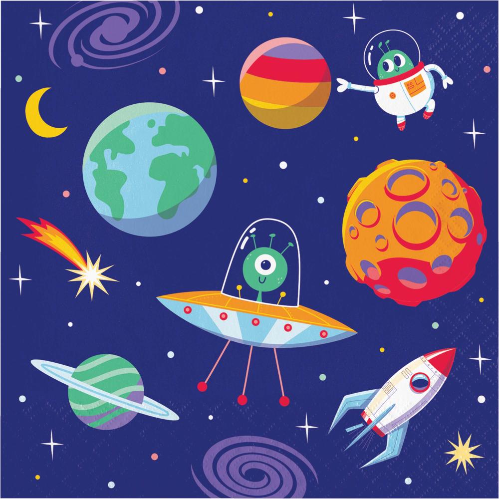 Lunch Napkin - Space Adventures Party Decoration from Bulk Party Decorations