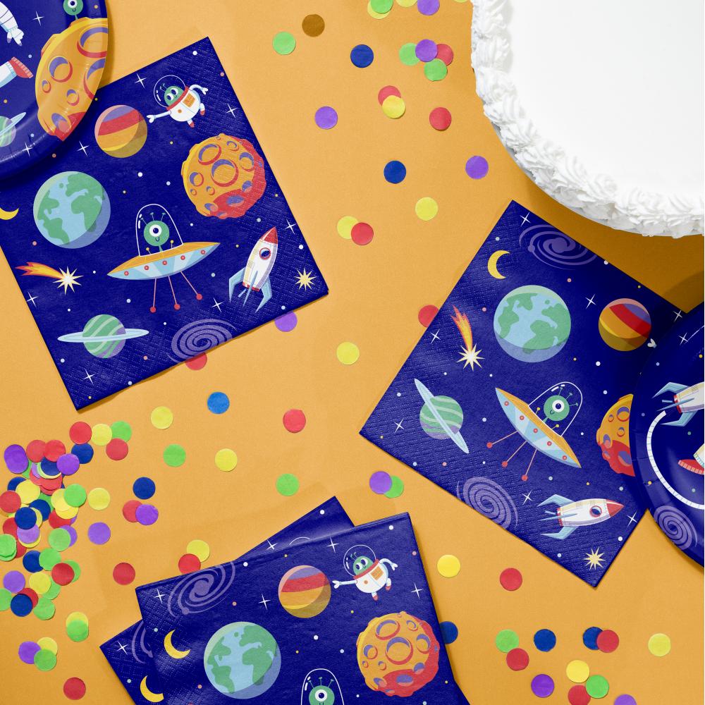 Lunch Napkin - Space Adventures Party Decoration from Bulk Party Decorations