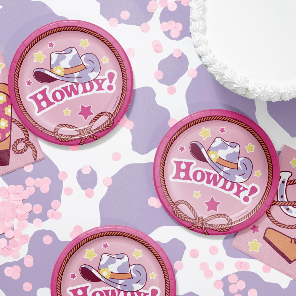 Luncheon Plate - Boots and Bows Party Decoration from Bulk Party Decorations