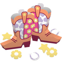 3D Centerpiece w/ Cutouts - Boots and Bows Party Decoration from Bulk Party Decorations
