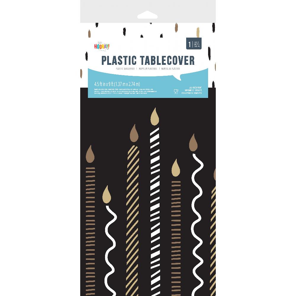 Tablecover, Paper 54" x 96" - Golden Wishes Party Decoration from Bulk Party Decorations