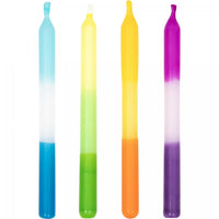 Ombre Striped Birthday Candles - nan Party Decoration from Bulk Party Decorations