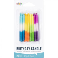 Ombre Striped Birthday Candles - nan Party Decoration from Bulk Party Decorations
