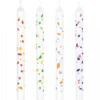 Confetti Print Birthday Candles - nan Party Decoration from Bulk Party Decorations