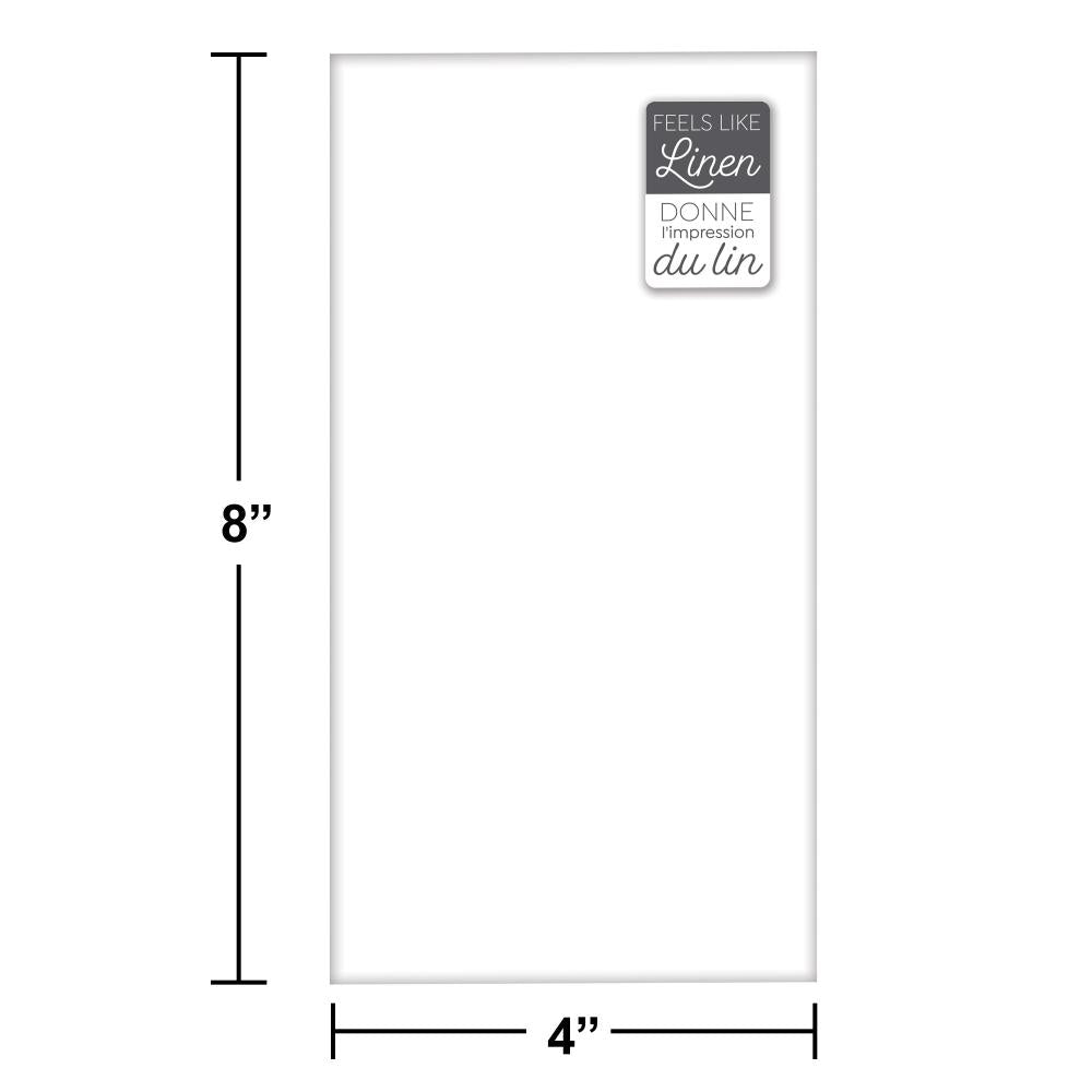 Bulk 200ct White Ultra Dinner Napkins 4" x 8" 