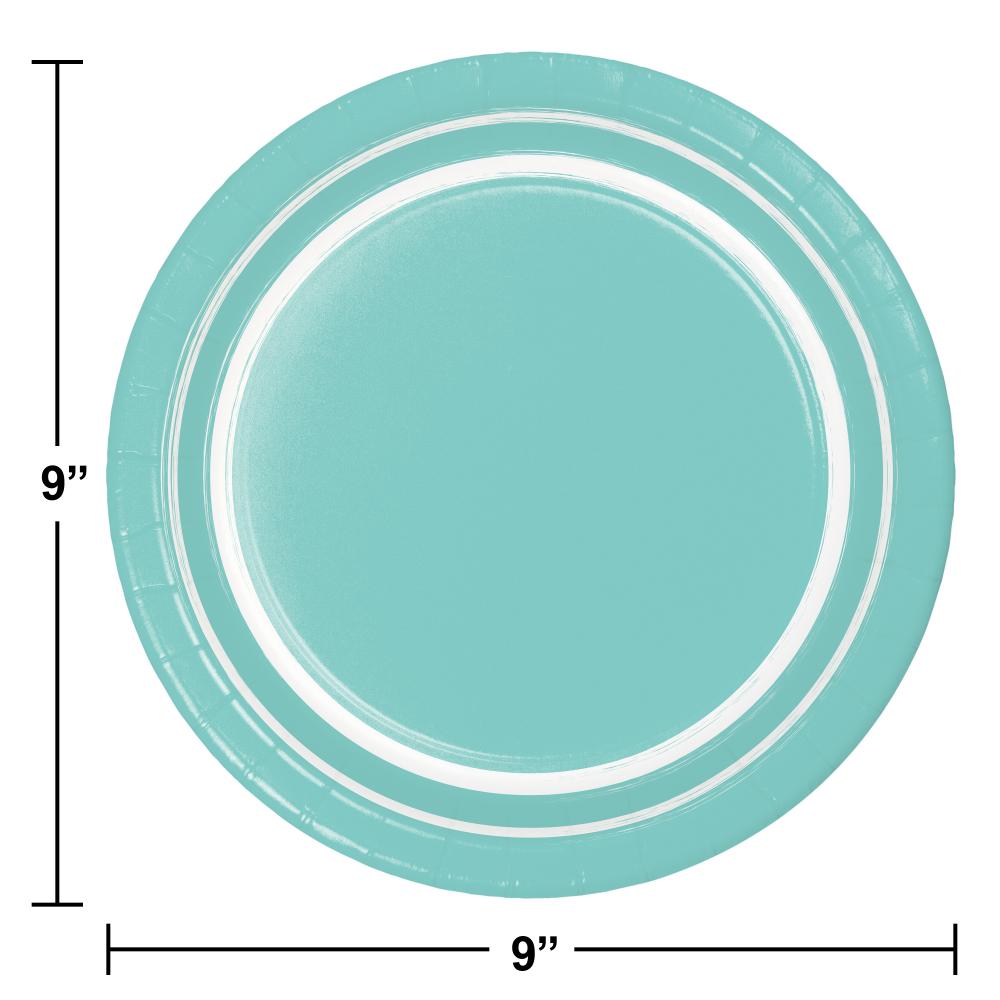 Bulk Case of Spa Blue 10ct Sturdy Style 8.75 Inch Dinner Plate