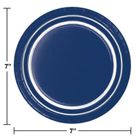 Bulk Case of Navy Blue 10ct Sturdy Style 6.75 Inch Dessert Plate