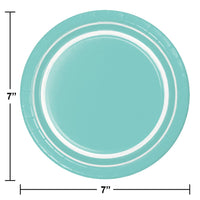 Bulk Case of Spa Blue 10ct Sturdy Style 6.75 Inch Dessert Plate