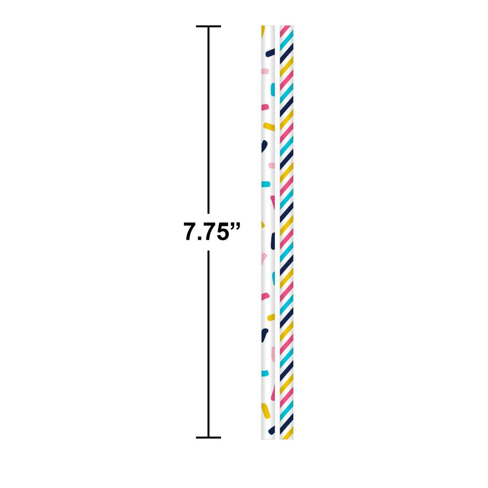 144ct Bulk Dolly Parton Assorted 7.75" Paper Straws