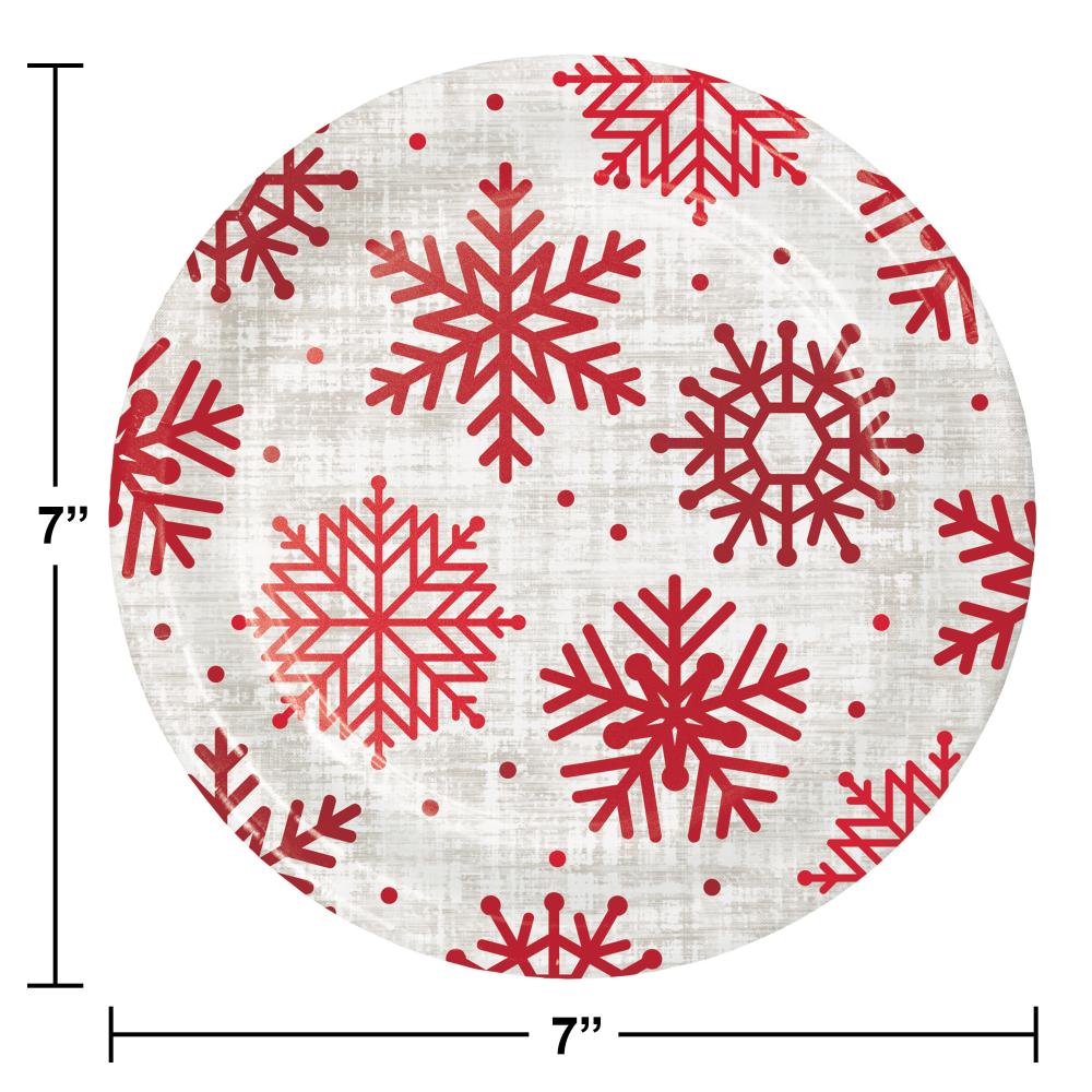 Bulk Case of Let It Snow 6.75 Inch Dessert Plate