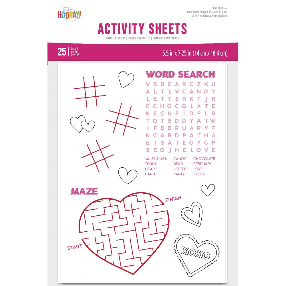 300ct Bulk Valentines Activity Sheet