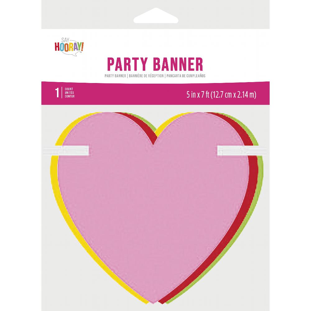 12ct Bulk Valentine Hearts Banner with Twine