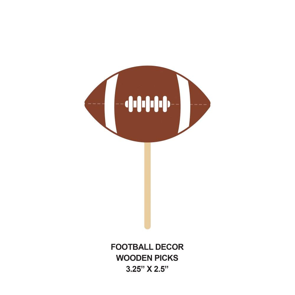 Tailgate Decor Wooden Pick Football (Case of 600) by Creative Converting
